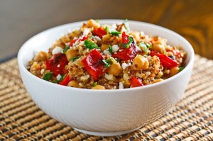 Sunday Side-Roasted Red Pepper and Feta Quinoa Salad 500
